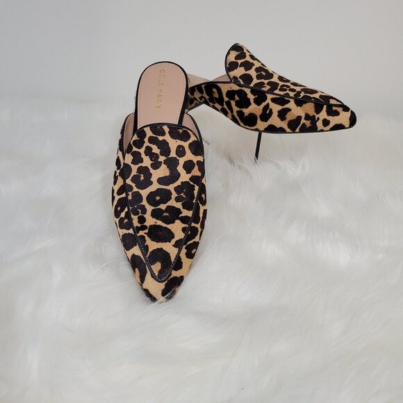 Cole Haan Shoes - COLE HAAN Calf Hair Animal Print Mules NEW Size 8.5